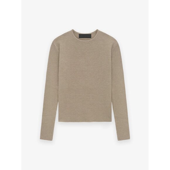 Fear of God ESSENTIALS Fitted Sweater in Desert Sand Medium Womens Top - Picture 10 of 15